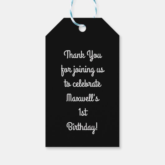 20サイドサイコロDNDゲーム子供の誕生日パーティー ギフトタグ (裏面)