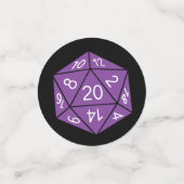 20サイドサイコロDNDゲーム子供の誕生日パーティー コンフェッティ (スモール正面)