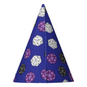 20サイドサイコロDNDゲーム子供の誕生日パーティー パーティーハット (裏面)