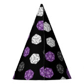 20サイドサイコロDNDゲーム子供の誕生日パーティー パーティーハット (裏面)