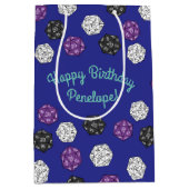 20サイドサイコロDNDゲーム子供の誕生日パーティー ミディアムペーパーバッグ (正面)