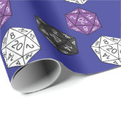 20サイドサイコロDNDゲーム子供の誕生日パーティー ラッピングペーパー (ロールコーナー)