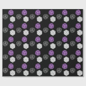 20サイドサイコロDNDゲーム子供の誕生日パーティー ラッピングペーパー (フラット)