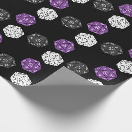 20サイドサイコロDNDゲーム子供の誕生日パーティー ラッピングペーパー