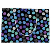 20サイドサイコロDNDゲーム子供の誕生日パーティー ラージペーパーバッグ (裏面)