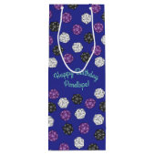 20サイドサイコロDNDゲーム子供の誕生日パーティー ワインギフトバッグ (裏面)