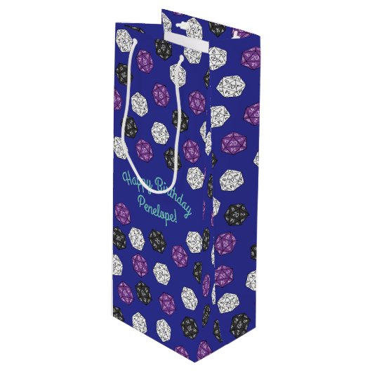 20サイドサイコロDNDゲーム子供の誕生日パーティー ワインギフトバッグ (正面アングル)
