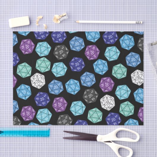 20サイドサイコロDNDゲーム子供の誕生日パーティー 薄葉紙 (クラフト)