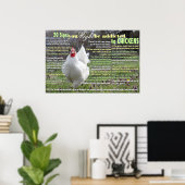 20シンボルや象徴鶏に溺れるかもしれない ポスター (ホームオフィス)