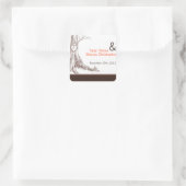 20スティッカー秋ツリーイニシャル彫刻オータム スクエアシール (バッグ)