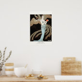 20ズフラッパー女性ポートレートアート ポスター (キッチン)