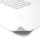 20テーブエレガントルピンクフローラの結婚シーティングチャート ポスター (角)