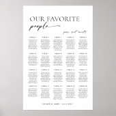 20テーブモダンルウェルカムシーティングチャート ポスター (正面)