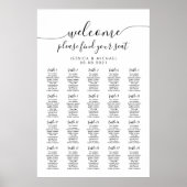 20テーブルようこそ結婚の200ゲストの座席表 ポスター (正面)