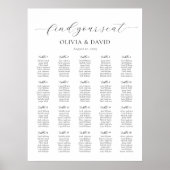 20テーブルシンプルシート座席表の検索 ポスター (正面)