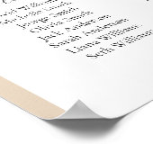 20テーブルベージュアーチあなたの座席表を見つける ポスター (角)