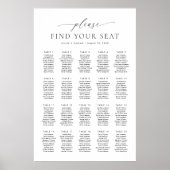 20テーブル席の座席表を見つける ポスター (正面)