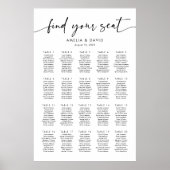 20テーブル席の座席表を見つける ポスター (正面)