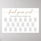 20テーブル座席表プランを見つける ポスター (正面)