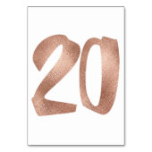 20テーブル番号白色メタリックピンクローズ金ゴールド テーブルナンバー (裏面)