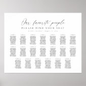 20テーブル私たちお気に入りのの人の座席図プラン ポスター (正面)