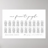 20テーブル私たちお気に入りのの人の座席図プラン ポスター (正面)