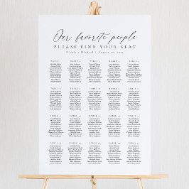 20テーブル私たちお気に入りのの人の座席表 ポスター