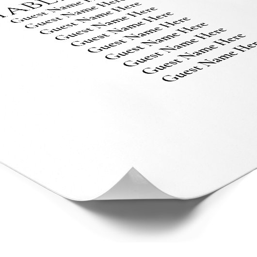 20テーブル緑のエレガントな結婚式のシーティングチャート ポスター (角)