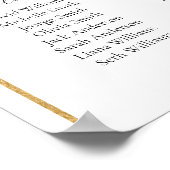 20テーブル金ゴールドアーチ座席表の検索 ポスター (角)