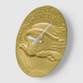 20ドルの金ゴールドの部分の倍のワシのお金1907年 ラージ壁時計 (傾斜)