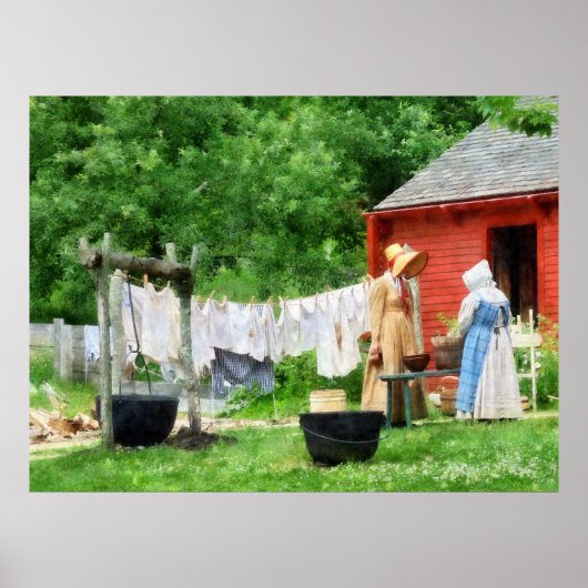 20ドル以下で開始 – 近所の人々が洗濯の日にゴシップ ポスター (正面)