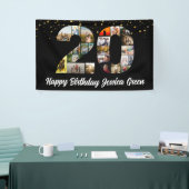 20ハッピーバースデー写真コラージュ記念日 横断幕 (トレードショー)