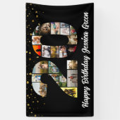 20ハッピーバースデー写真コラージュ記念日 横断幕 (縦)