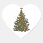 20ハート型のクリスマスおもしろいシール ハートシール (正面)