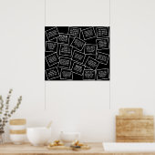 20バレーボール引用文(白黒) ポスター (キッチン)