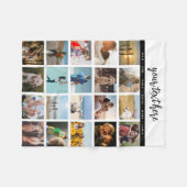 20パーソナライズされた写真家族ラブメモリーズ フリースブランケット (正面(横))