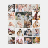 20パーソナライズされた枚のコラージュの毛布 フリースブランケット (正面)