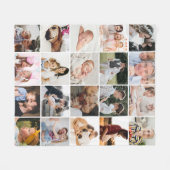 20パーソナライズされた枚のコラージュの毛布 フリースブランケット (正面(横))