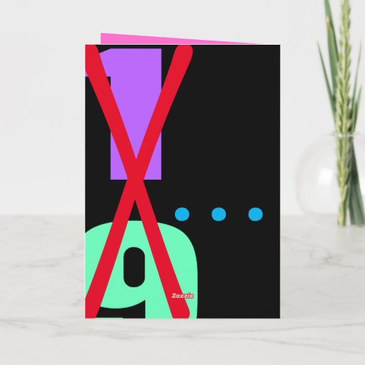 20パーソナライズされた番目の誕生日あいさつポップ・アートのきカード カード (裏面)