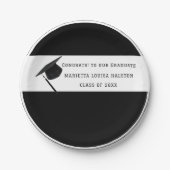 20パーソナライズされたXXのB&Wクラス卒業 ペーパープレート (正面)