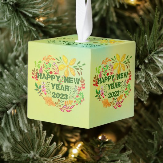 20パーソナライズされたXX年おめでとう キューブオーナメント (ツリー)