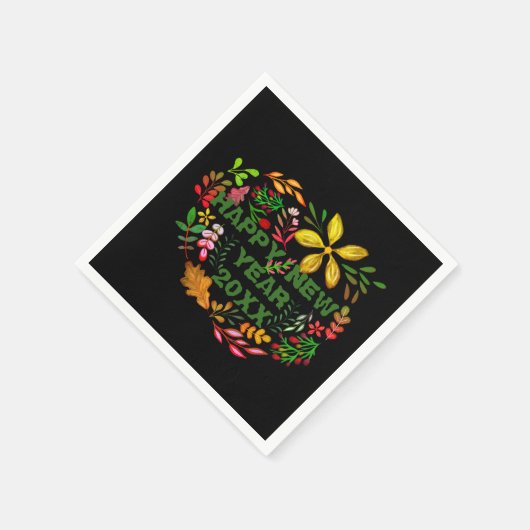 20パーソナライズされたXX年おめでとう スタンダードカクテルナプキン (角)