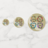 20パーソナライズされたXX年おめでとう&フラワーズリース コンフェッティ (正面)