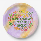 20パーソナライズされたXX年おめでとう ペーパープレート (正面)