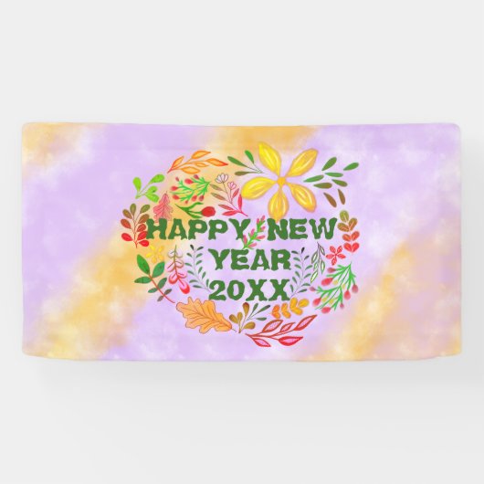 20パーソナライズされたXX年おめでとう 横断幕 (横)