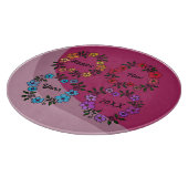 20パーソナライズされたXX年おめでとう&花リース カッティングボード (角)