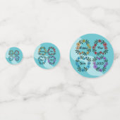 20パーソナライズされたXX年おめでとう&花リース コンフェッティ (裏面)