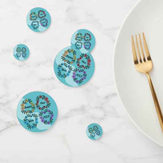 20パーソナライズされたXX年おめでとう&花リース コンフェッティ (グループ)