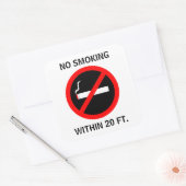 20フィート以内に喫煙なし。 スクエアシール (封筒)
