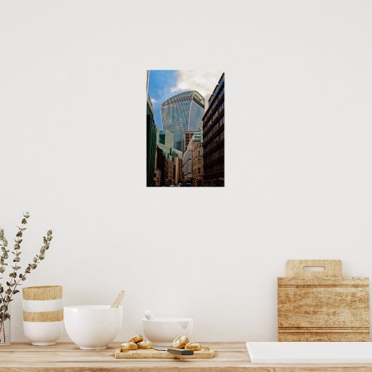 20フェンチャーチ通りウォーキータルキー建物ロンドン ポスター (キッチン)